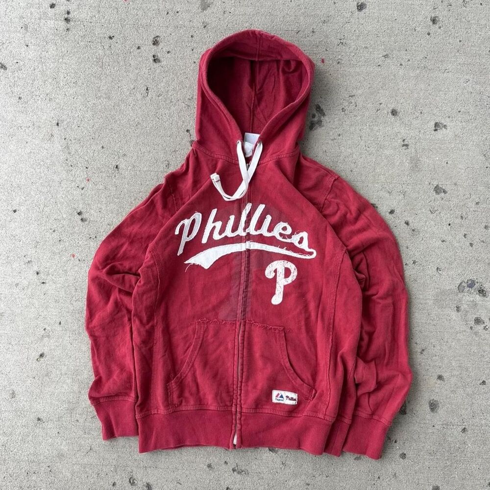 Y2K Womens Majestic Philadelphia Phillies Hoodie SZ M